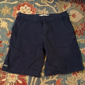 Lacoste Men's Dark Blue Flat Front Shorts